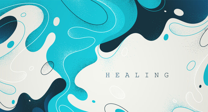 Abstract vector background with smooth fluid lava shapes, curve lines and shapes abstraction art, liquid flow relaxing amorphous illustration.