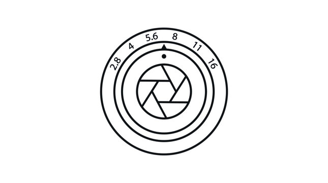 Camera Aperture F-Stop Ring Vector Illustration