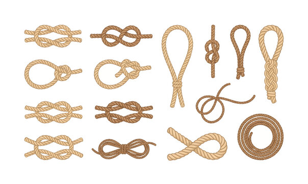 Collection of various gold cord designs.
