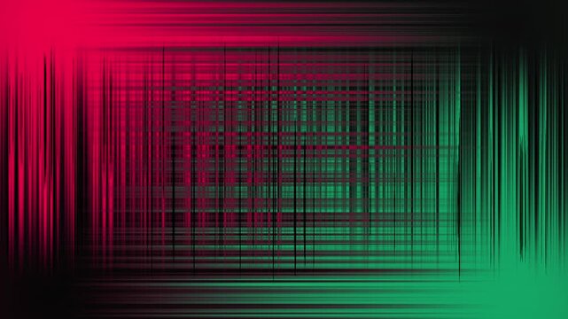 Futuristic Audio Visualizer Style Background Featuring Neon Red and Green Signal Noise Effects, Abstract Glitch Pattern Designed for Music Videos, VJ Loops, Digital Art and Creative Motion Graphics Ap