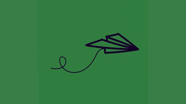 A green screen with drawing of an arrow and black on it kite bird animated chromakey background design elements figure style depth frame motion emotion expression colorful movement
