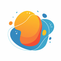 Fototapeta premium Abstract Fluid Shapes with Gradient Colors