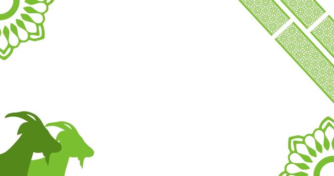 Copy space animation with typical Middle Eastern Islamic ornament decoration in the background