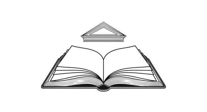 Open Book with Pyramid Above.
