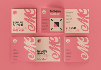 Clean Square Brochure Showcase Mockup