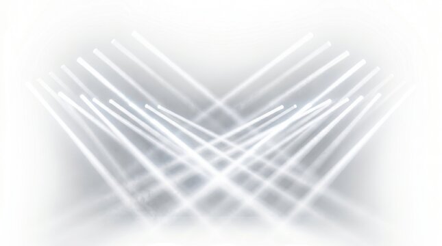 Dynamic white stage lights, bright concert illumination, abstract light beams, vibrant spotlight effect for events and performances, glowing visual background.
