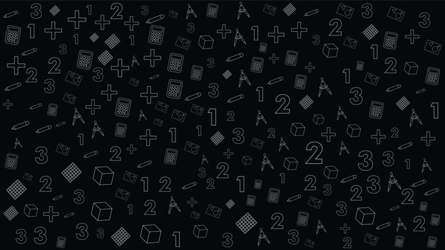 random math element pattern on dark background vector graphic design
