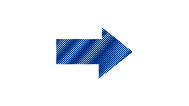 Denim texture block arrow vector icon blue fabric style decorative directional element