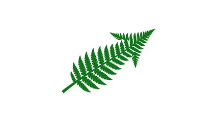 Green fern leaf fletched arrow vector icon tropical nature and forest directional symbol © markephics