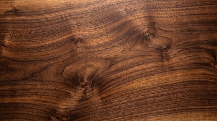Fototapeta premium Close-up of a rich, dark brown wooden surface with intricate natural grain patterns and smooth texture.