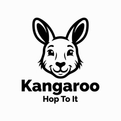 Kangaroo Face Logo Illustration Closeup. © Muh Saputro