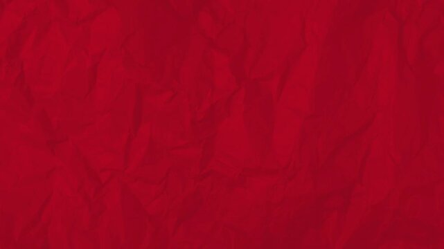 Festive Red Crumpled Paper Texture Background &ndash; Seamless Loop Motion Video