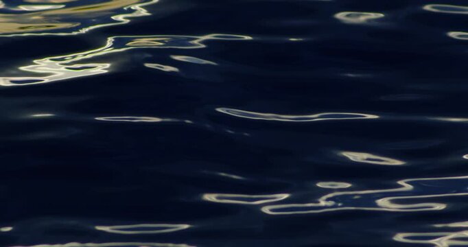 Slow motion of ripples in water