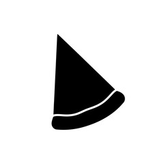Fototapeta premium Simple Black Witch Hat Icon Silhouette Design.