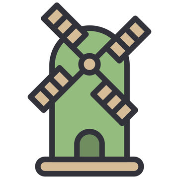 vector illustration of a wildmill