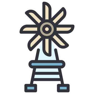 vector illustration of a wildmill