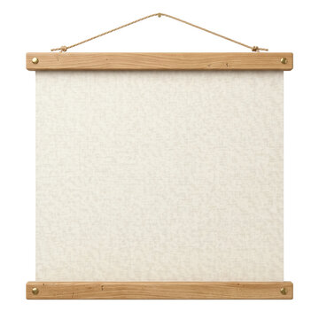 Blank hanging scroll with wooden dowels template