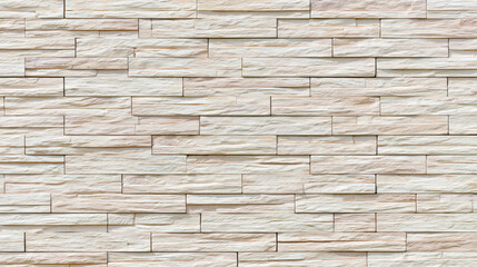 Obraz premium textured beige brown stone wall facade features modern plaster tile brick pattern for architectural backdrop