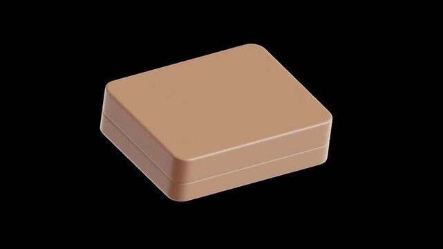 closed square beige box chocolate packaging gift container