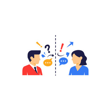 Communication problems between man and woman.