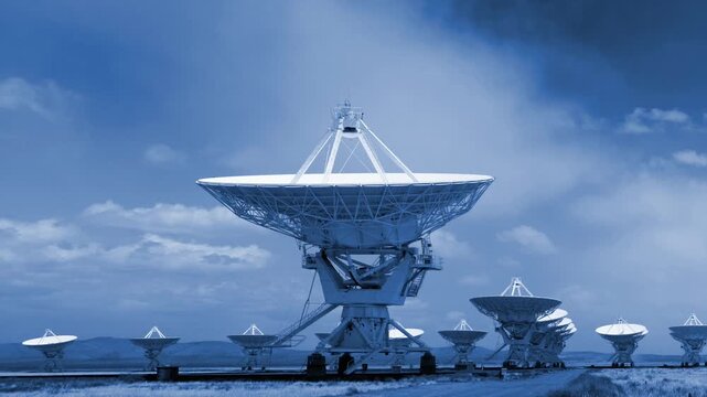 The VLA known as the Very Large array radio telescope in New Mexico, USA