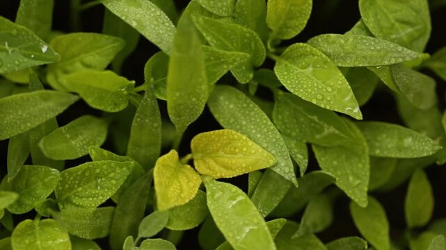 Small green pepper sprouts growing at home, healthy eating and veganism, close up view
