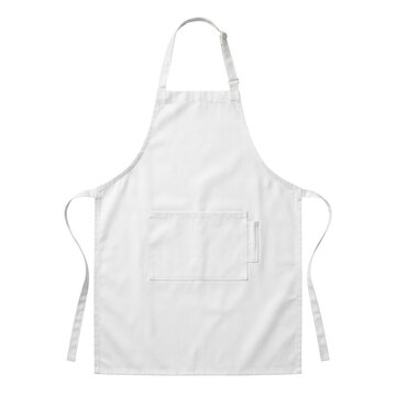 Blank white fabric cooking chef apron uniform