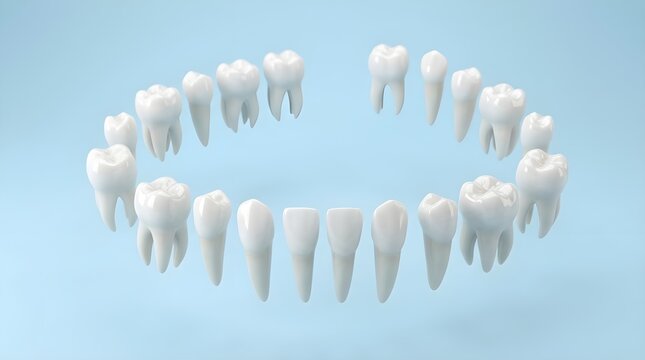 Illustration of a dental implant comparison: missing tooth versus restored tooth for patient education