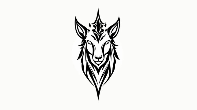 Stylized illustration of a majestic wolf head with crown.