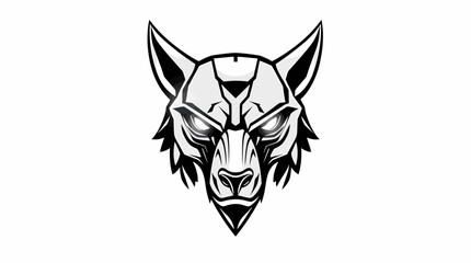 Fototapeta premium Stylized Wolf Head Logo Design Illustration.
