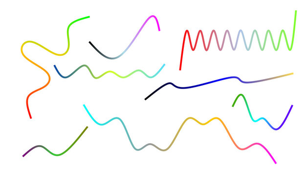 colorful sine function graph patterns