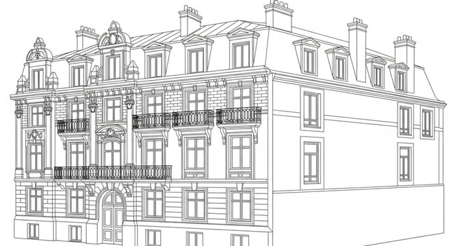 vector drawing of a house