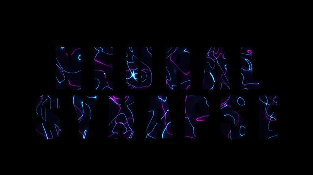 Animated Neural Synapse Text Effect Video in Text