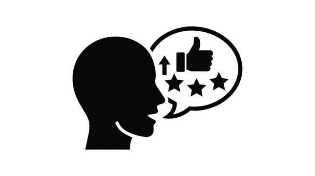 human head with speech bubble silhouette black white background icon graphic design
