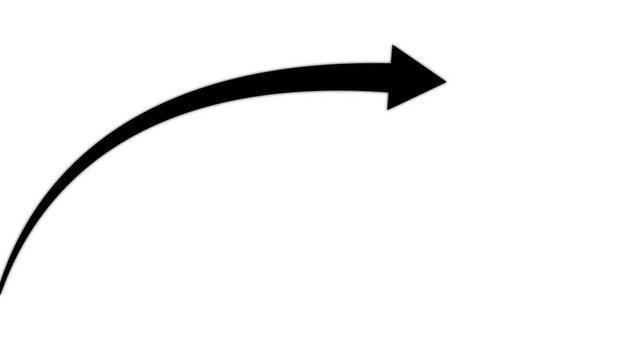 Glowing Blue Curved Arrow Down on Dark Background &ndash; Glowing Decline Trend, Falling Graph, Business Loss, Financial Decrease,