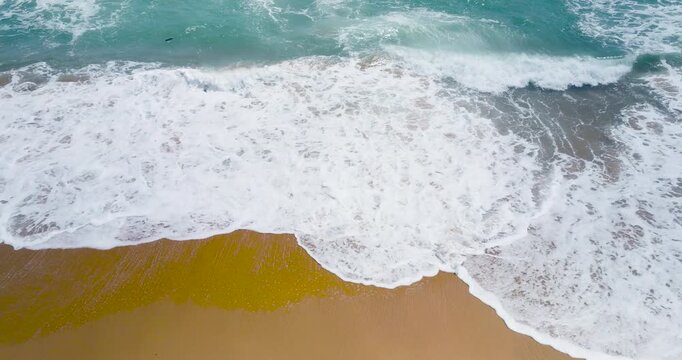 top angle view tropical sea beach