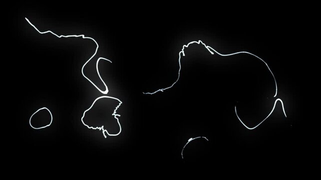 Blue thunder animation on black background with glowing electric arcs, energy pulses and seamless loop overlay for logo reveals in 4K