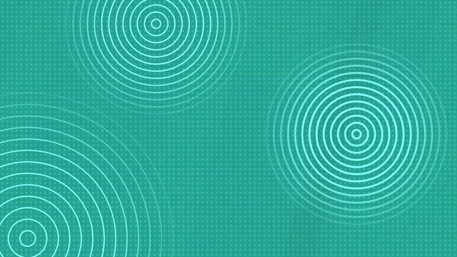 Teal concentric circle abstract background animation