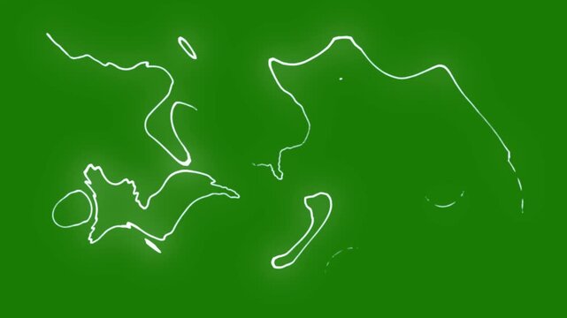 Storm lightning overlay animation with realistic blue thunder flashes, electrical storm over green background, electric energy bursts and seamless alpha channel background in 4K