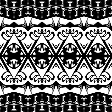 black and white seamless geometric pattern