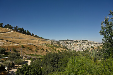 Obraz premium Suspension Bridge in Jerusalem Israel