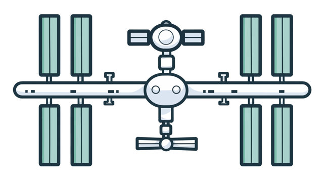 Vector Icon of a Space Station Structure
