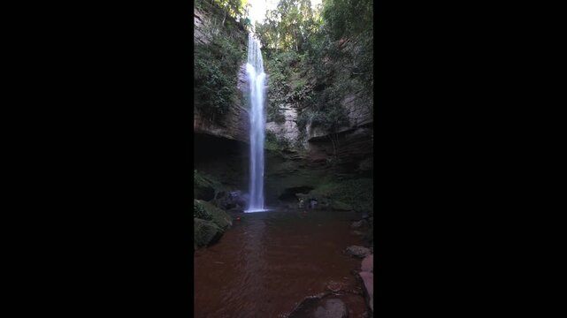 Cachoeira no distrito de Taquaru&ccedil;u, cidade de Palmas, Estado de Tocantins, Brasil