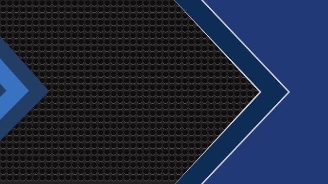 Chevron arrows over honeycomb metal background animation