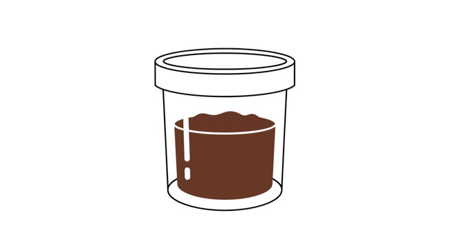 Brown coffee in a clear cup.