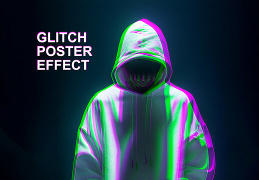 Glitch Poster Photo Effect