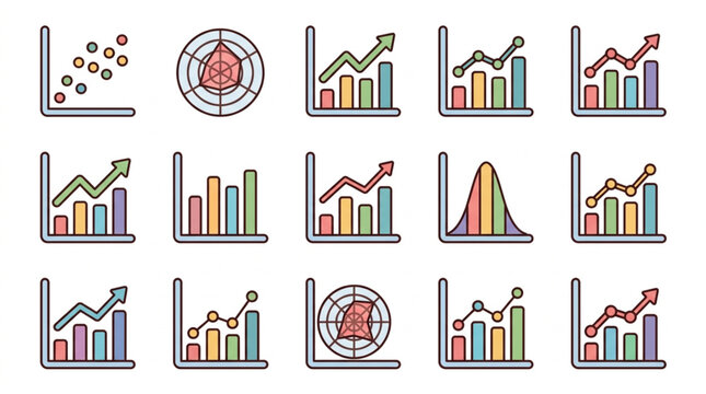 Collection of various business and financial charts and graphs.