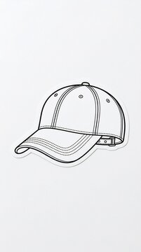 Baseball Cap Front View Isolated