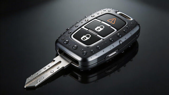 Car key fob with water droplets symbolizing the limitless potential of digital design