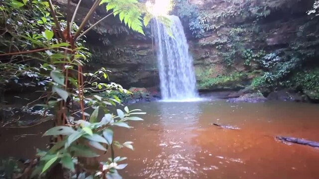 Cachoeira no distrito de Taquaru&ccedil;u, cidade de Palmas, Estado de Tocantins, Brasil